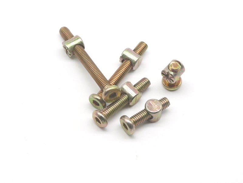 cSeao Baby Bed Screws Bolts Kit  cSeao M6 Hex Drive Socket Cap Bolts Barrel Nuts Assortment Kit  M6 x 15mm/ 25mm/ 35mm/ 45mm/ 55mm for Crib Cot Chairs  100pcs Zinc Plated - Image 3
